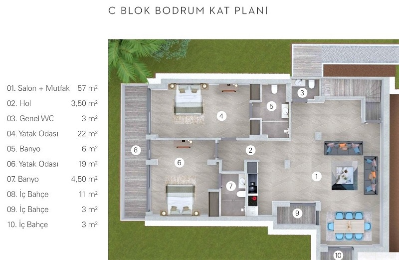 Bodrum yalikavak satilik villa deniz